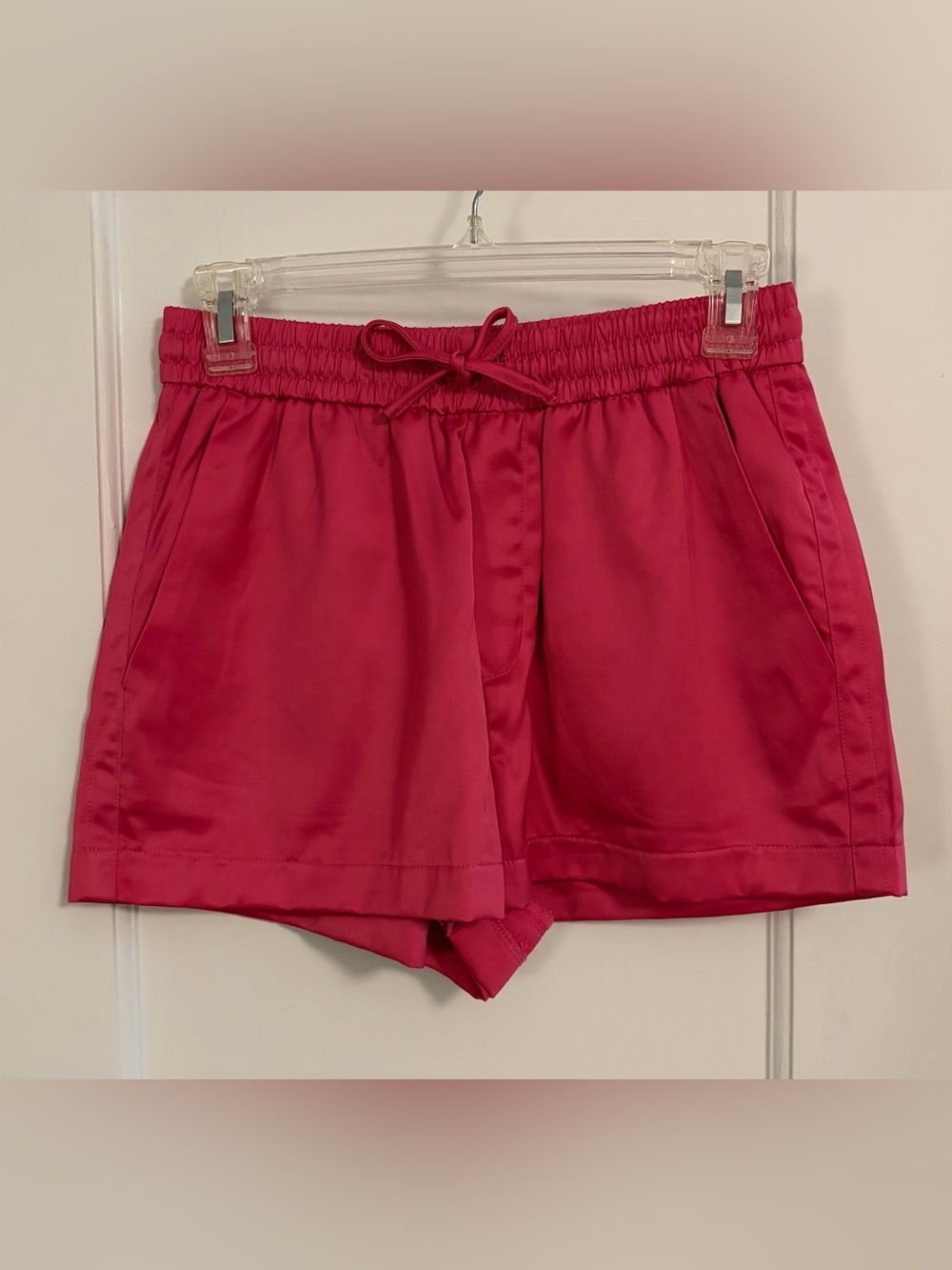 Zara Satin Effect Shorts Bubble Gum Pink